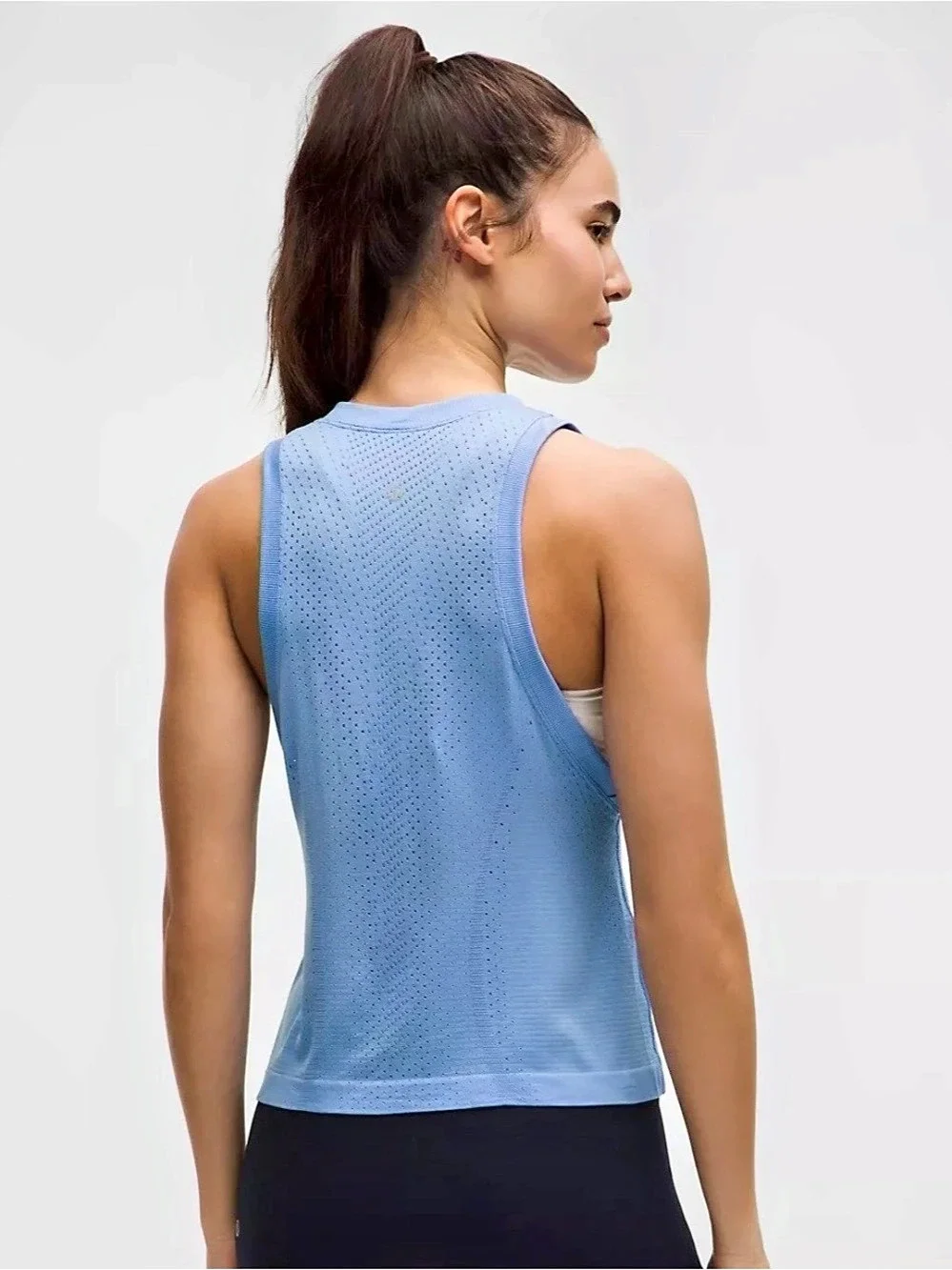 Lululemon Jersey Training Tank Top Sinatra Blue Size 6 NWT